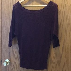 Maroon scoop neck sweater